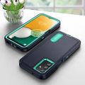 3 In 1 Full Cover Shockproof Phone Case With Stand For Samsung Galaxy A13 4G / A13 5G / Galaxy A04S Thick Hard Phone Casing Contrasting Colors Fashion Phone Cover Shell. 