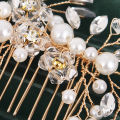 Elegant Bridal Pearl Hair Comb Clip-Handmade Flower Beautiful Crystal Hair Accessories -Wedding Hair Pins Bridesmaid Bridal Decor. 