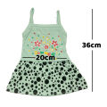 Dotted Floral 6-12 Months Girls Sleeveless Frock Printed Cotton Dresses. 