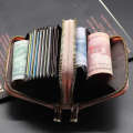 New Accordion Holder Trendy Woven Pattern Wallet Large Capacity Multi-Functional Clip High-End Card Case. 