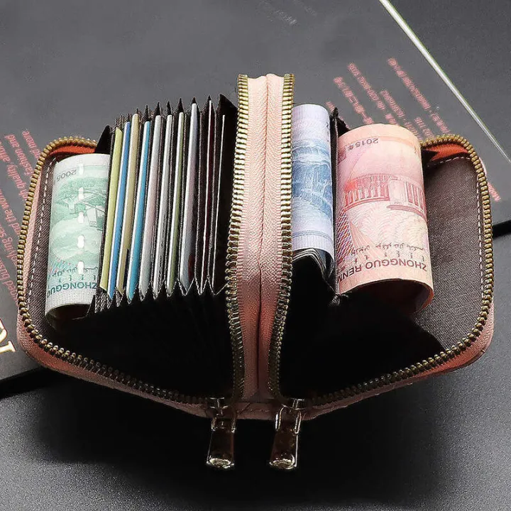 New%20Accordion%20Holder%20Trendy%20Woven%20Pattern%20Wallet%20Large%20Capacity%20Multi-Functional%20Clip%20High-End%20Card%20Case%20-%20Image%204