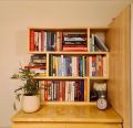 Modern bookshelf made of solid pine | Wall hanging funky shelf| Minimalistic beautiful shelf. 