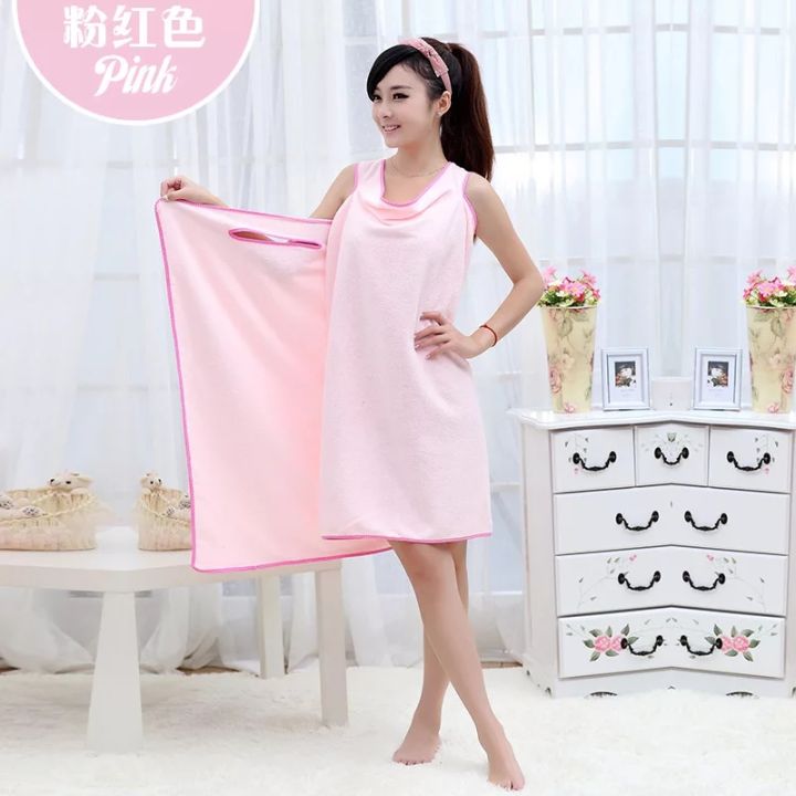 Womens%20Bath%20Towel%20-%20Pink%20Lady%20Girls%20Bath%20Towel%20Bath%20Towels%20Women%20Wearable%20Fast%20Drying%20Magic%20Bath%20Towel%20Beach%20Spa%20Bathrobes%20-%20Image%206