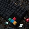 130 Keys Minimalist black Keycap Cherry Profile PBT Keycaps Dye Sublimation Japanese Key Caps For MX Switch Mechanical Keyboard. 