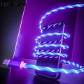 1M Flowing LED Light USB Type C & Micro Fast Charging Cable/Data Sync Line/And Charger Date Cables/For Huawei Samsung Xiaomi Vivo Android Phone. 