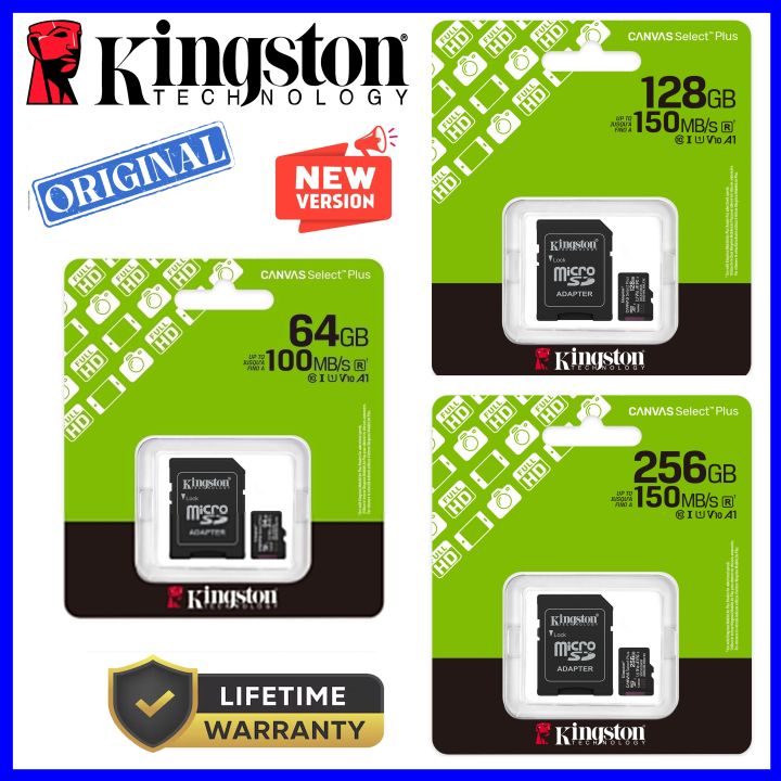 Genuine Kingston  64GB 128GB 256GB micro SD 150MB/s Memory Card