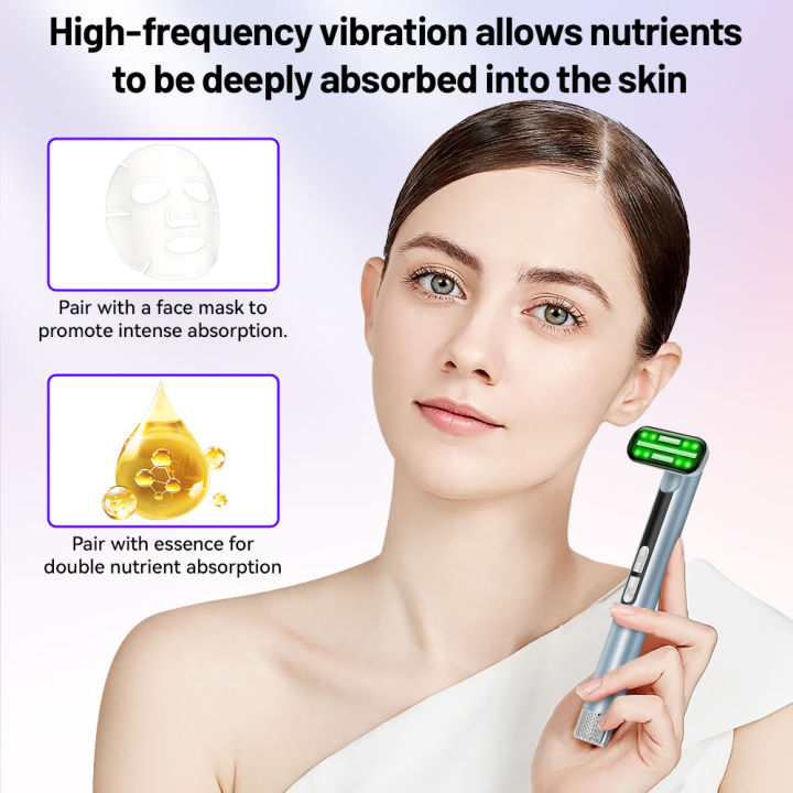 New 7 Colors Red Wand EMS Microcurrent Face Lifting Device Eye Neck ...