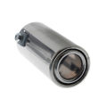 Universal Stainless Steel Car Rear Round Exhaust Pipe Tail Throat Muffler Tip. 