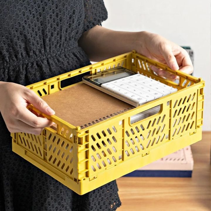 Space-saving Collapsible Foldable Storage Crate Stackable S/M/L Storage ...