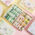 Washi Floral Masking Sticker Fish Label Whale Album Tape Kawaii Craft For Scrapbooking Diary Paper 20 Rolls Plant Set Art(C). 