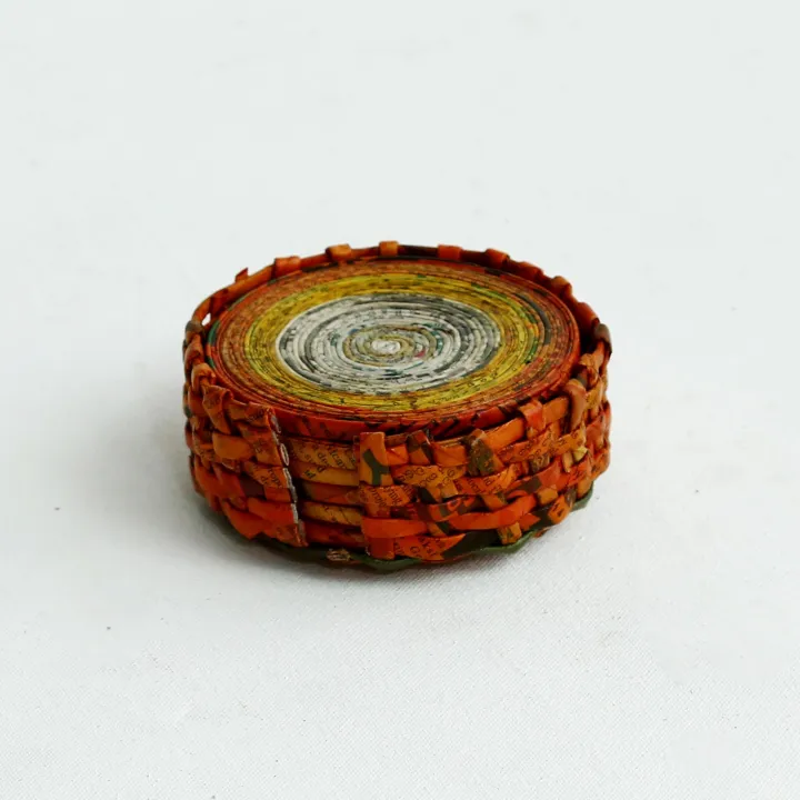COASTERS%20PACK%20OF%2006%20made%20out%20of%20Recycled%20Newspapers%20-%20Image%202