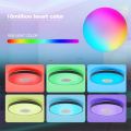 Ceiling light, study living room light, home decoration, bluetooth ceiling light, LED speaker, graffiti, smart RGB remote control, bedroom music. 