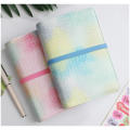 Magnetic Buckle Notebook PU Binder Buckle Notebook Fruit Budget Card Gradient Notebook Strap Notebook Binder Book. 