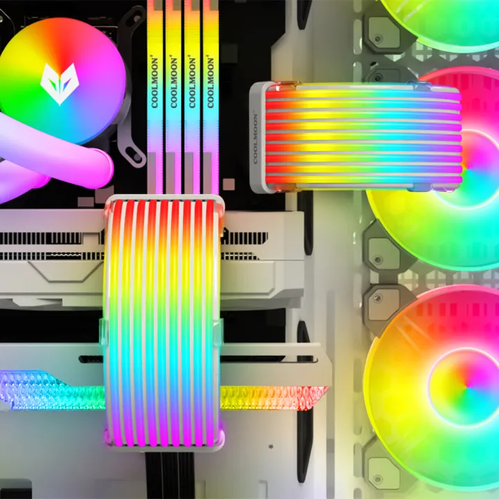 Coolmoon%20Pc%20Case%20Extension%20Rgb%20Cable%20Graphics%20Motherboard%20Power%20Supply%20Flexible%20Led%20Strip%20Diy%20Kit%205v%203pin%20Argb%20Sync%20-%20Image%203