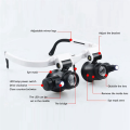 2Pcs Head-Mounted Microscope Jeweler Magnifier with LED Light 8X/15X/23X Magnifying Magnifier Loupes Repair Tool. 