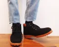 Ankle Boot Style Men’s & Women’s Travel Safety Fashion Casual Black Lace Shoes Free Socks Set. 