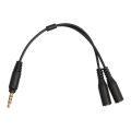 3.5mm Headset Splitter Adapter M/f 1 Female To 2 Male Aux Mic Adapters For Ps4 Pc Gaming Headsets Audio Cable Microphone Plugs. 