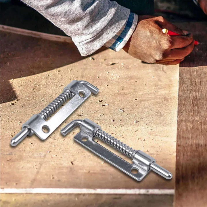 ICQURBT%206X%20Hardware%20Spring%20Loaded%20Metal%20Security%20Barrel%20Bolt%20Latch%203.5%20Inch%20Long%20Silver%20Tone%20-%20Image%204