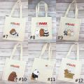 We Bare Bears Tote Bag Canvas Sling Bag Handbag. 