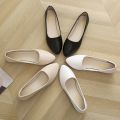White nurses' shoes2023Wedge Tendon Bottom Female Nurse Shoes for Work Beautician Leather Shoes Soft Bottom Mom Shoes. 