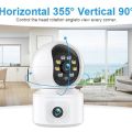 6MP WiFi Camera with Dual Screens Two-Way Audio Baby Monitor Indoor PTZ IP Cameras CCTV Surveillance Home Security ICSee. 