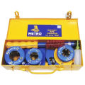 Ratchet Pipe Threader Die Set - Metro - 1/2", 3/4", 1" - BSP - Dies Ratchet Manual Plumber Pipe Threading Kit, Threading Work of Galvanized Pipe and Iron Pipe. 