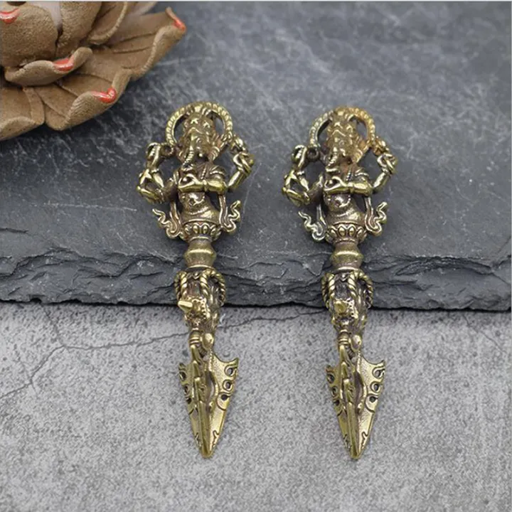 Brass Elephant Keychain - God of Wealth Lucky Car Accessory