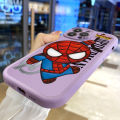AMORVOR for iPhone 13 Back Cover Marvel Superhero Print PU Leather Case Soft Silicone Edge Phone Cases. 