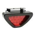 12V Car Sporty F1 Style Triangle 12 LED Rear Stop Tail Third Brake Light Lamp. 