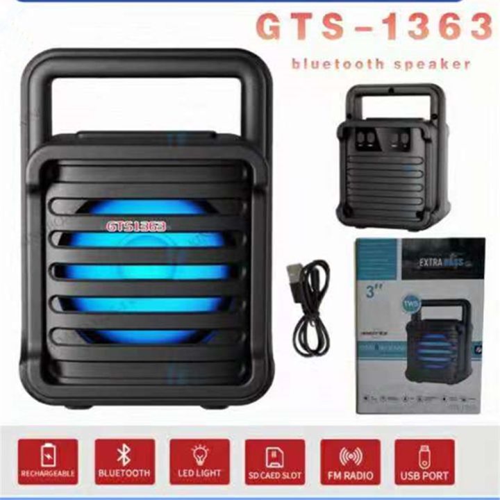 Bluetooth Rechargeable TWS GTS-1363 Speaker with FM Radio, TF Memory ...