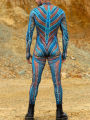 Men Women Apache Jumpsuit Halloween Alien Cosplay Morphsuit Punk Texture Twisted Colorful Zentai Suit Festival Rave Bodysuit. 