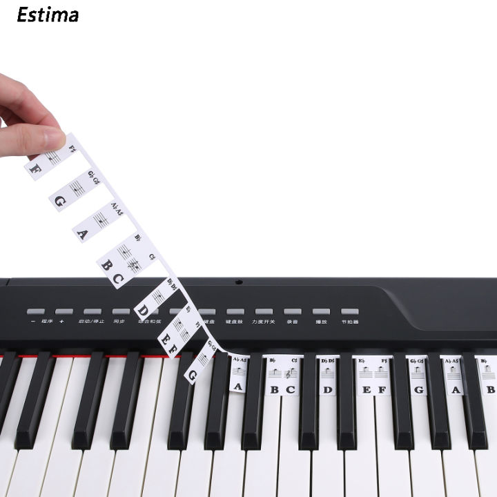 Piano Keyboard Note Labels 88 Keys / 61 Keys Removable Piano Notes Guide For Beginner Music Notes Sticker