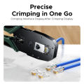 UGREEN RJ45 Network Line Pliers 8p 7P 6p 4p Network Crimping Tool and Network Lan Cable Tester Lan Tester with battery Insulated Wire Strippers Pliers Internet Cable Crimping Wire Cutter. 