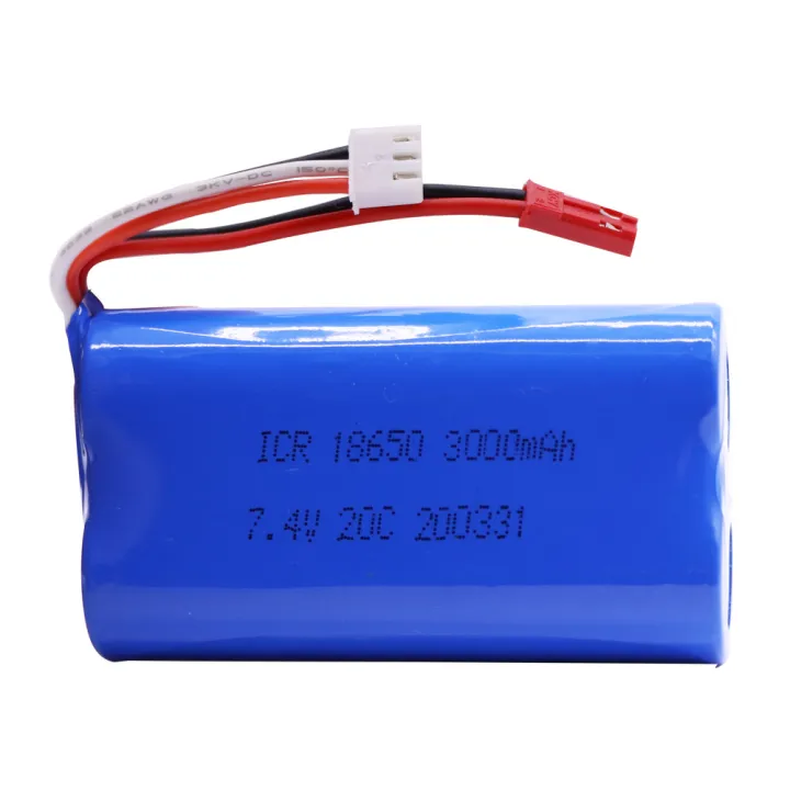 7.4v%203000mah%202s%2018650%20Lipo%20For%20Udi%20U12a%20S033g%20Q1%20H100%20H101%20H102%20H103%20Ft009%20Rc%20Boats%20Model%20Parts%20El-2p/%20/jst/t%20Plug%20-%20Image%202