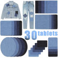 Clothes Patch On Repair Kit Rectangular Fabric Patches Piece Denim Cut. 