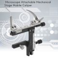 Microscope Attachable Mechanical Stage X-Y Caliper Vernier With Scale. 