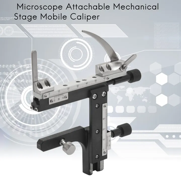 Microscope%20Attachable%20Mechanical%20Stage%20X-Y%20Moveable%20Caliper%20Vernier%20With%20Scale%20-%20Image%208