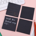 50PCS Black Super Sticky Notes Self-Adhesive Sticky Note Pads For Office School Supplies Memo Notes Reminder. 