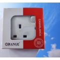 Orange Casablanca X5 Series 13A Square Pin Switched Socket Plug Outlet White. 