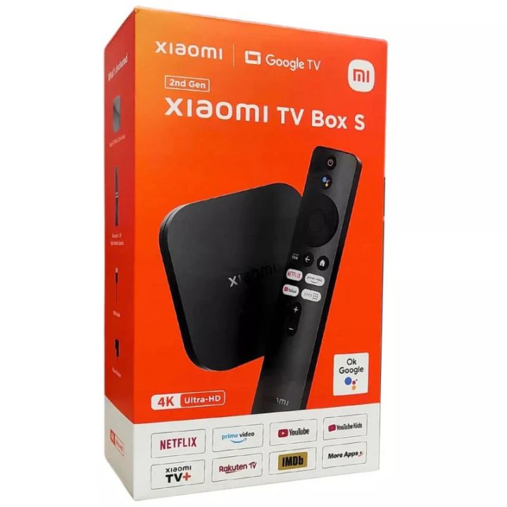 Xiaomi TV Box S (2nd Gen) 4K Ultra HD Streaming Media Player, Google TV Box