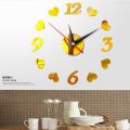 DIY Acrylic Mirror Wall Clock, Modern Wall Sticker Clock, Large Watch Silent Mirror Number Clock Home Office School Decorations. 