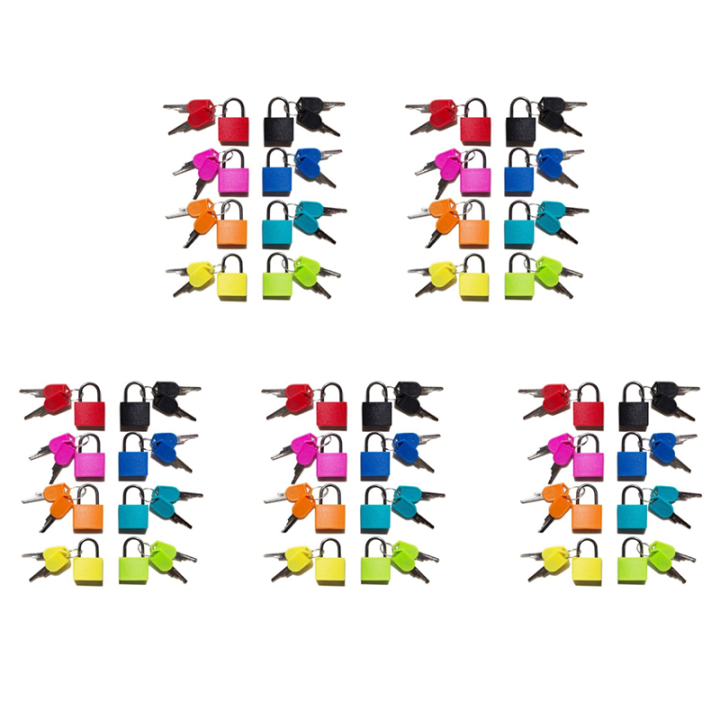 Pack Lock 40 Pack Locks Small Padlock with Key Luggage Gym Locker Lock Mini ...