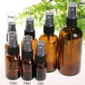 5-100ml Portable Amber Glass Essential Oil Spray Bottles Mist Sprayer Container Travel Refillable Bottle Transparent Brown. 