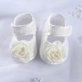 Newborn Baby Girl Pearl Floral Shoes Toddler Girl Booties Infant Baby Bowknot Crib Shoes Soft Sole Party Prewalker First Walkers. 