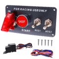 D】 12V Ignition panel for racing car toggle switch start button with Indicator and cable. 