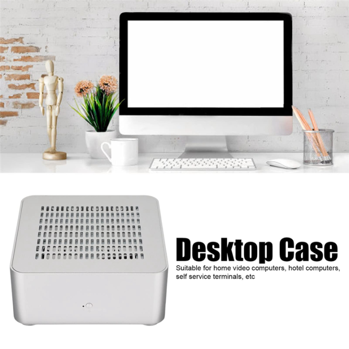 Aluminum Chassis Small Desktop Computer Case PSU HTPC Mini-ITX PC Case ...