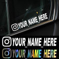 Custom Text WEBSITE For Instagram Facebook logo your name twitter YouTube Snapchat Twitch VK NICKNAME Window Decal car sticker. 