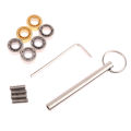 1Set Unresponsive Yoyo Bearings Bearing Removal Tool Yoyo Strings Responsive Yoyo Bearings Metal Axle W/ Wrench. 