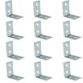 12 PCS L-Shaped Corner Bracket 90 Degree Connectors Corner Stand Right Angle Support Furniture Protector Hardware L Shape. 