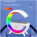 Bluetooth LED Wireless Charging Speaker Smart RGB Night Light. 
